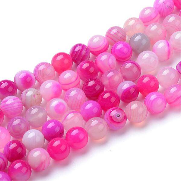 Natural Striped Agate/Banded Agate Bead Strands