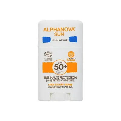 Alphanova Blue Whale Spf50+ Organic Facial Sun Stick 12g