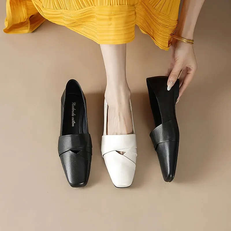 CHIKO Shenelle Square Toe Block Heels Pumps Shoes