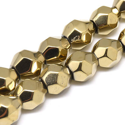 Electroplate Non-magnetic Synthetic Hematite Beads Strands
