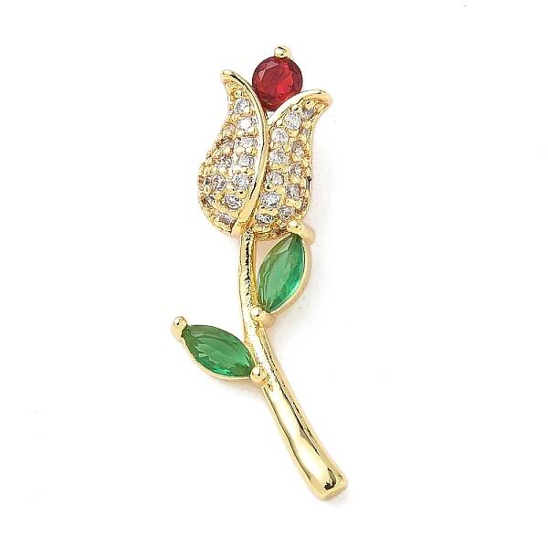 Brass Micro Pave Cubic Zirconia Pendants
