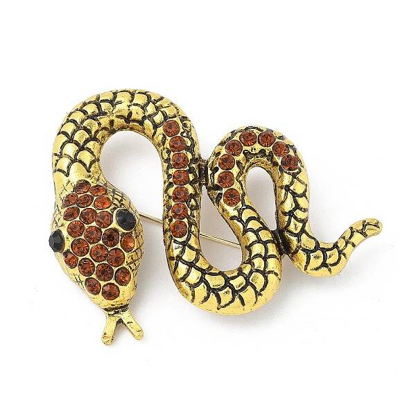 Snake Alloy Rhinestone Brooches for Backpack Clothes