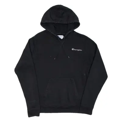 CHAMPION Mens Black Hoodie L