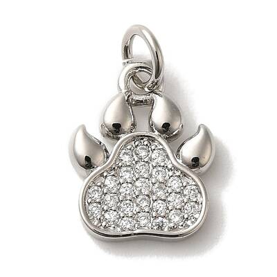 Rack Plating Brass Micro Pave Cubic  Zirconia Pendants