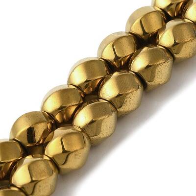 Electroplated Synthetic Magnetic Hematite Beads Strands