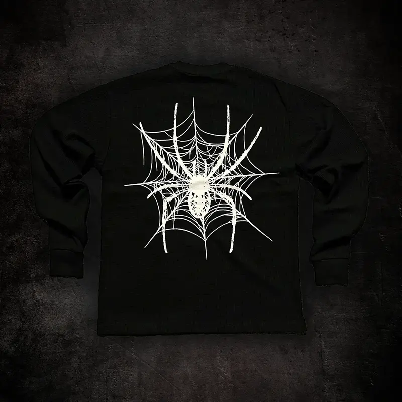 ARACHNID LONG SLEEVE THERMAL NOIR - MENS STREETWEAR KNIT MENSWEAR OUTFIT