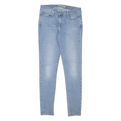 LEVI'S 710 Womens Jeans Blue Slim Skinny Denim Stone Wash W29 L30