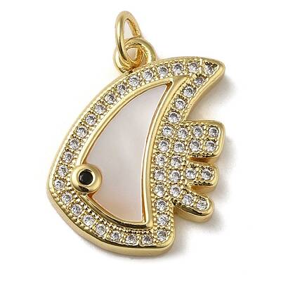 Brass Micro Pave Cubic Zirconia Pendants