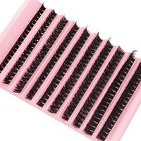 Mixed Length Cluster False Eyelashes, 10 Rolls/set 9-16mm Dd Curl Fluffy Thick Faux Cluster Lashes, Eye Makeup Product for Wo...