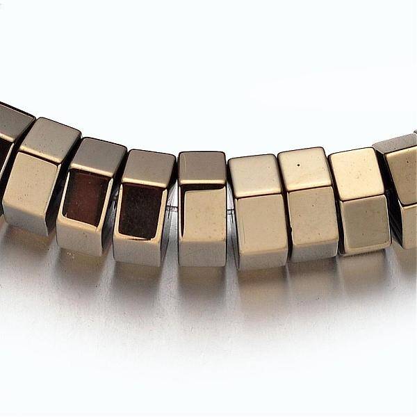 Electroplate Non-magnetic Synthetic Hematite Bead Strands