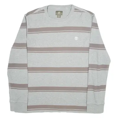 TIMBERLAND Regular Fit Mens Patterned Jumper Grey Tight Knit L