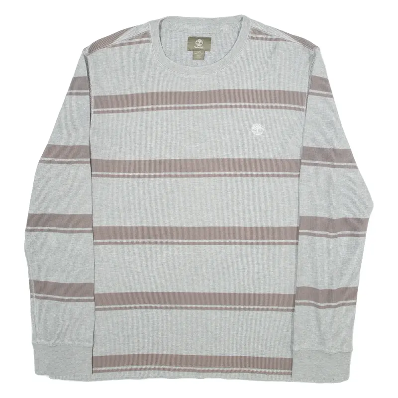 TIMBERLAND Regular Fit Mens Patterned Jumper Grey Tight Knit L
