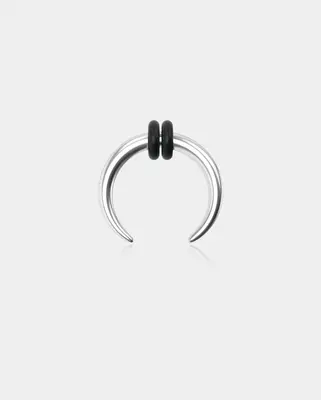 8-16G Cresent Horseshoe Septum Ring - Silver / 14G/1.6mm / 12mm