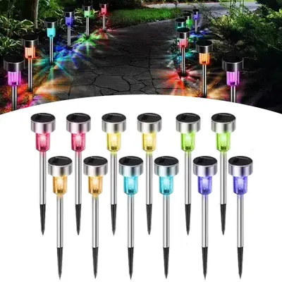 10 Packs Outdoor Solar Landscape Lawn Light, Outdoor Lights, Solar Garden Lights, Solar Yard Lights, For Pathway, Patio, Yard...