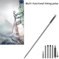 Hiking Tactical Stick Walking Staff - Outdoor Multitool Gear Trekking Pole Collapsible Retractable