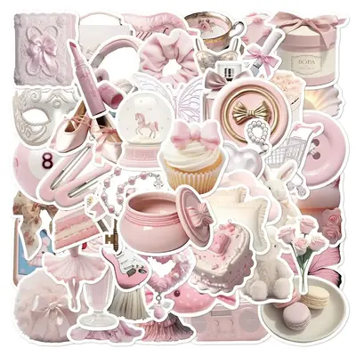 Cute Graffiti Sticker for Girls, 50 Counts DIY Decorative Sticker, Waterproof Decal for Car, Bicycle, Motorcycle Helmets, Wat...