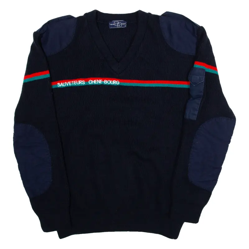 Womens Sweatshirt Blue V-Neck L