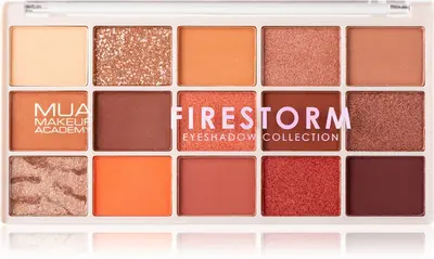 MUA Makeup Academy Professional 15 Shades Eyeshadow Palette Color Firestorm 12g