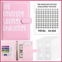 【CLOUDSEA】100 Envelopes Money Saving Challenge, A5 Money Saving Budget Binder with Cash Envelopes, Saving Challenge Book ...