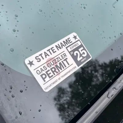 Gas Guzzler Permit Sticker
