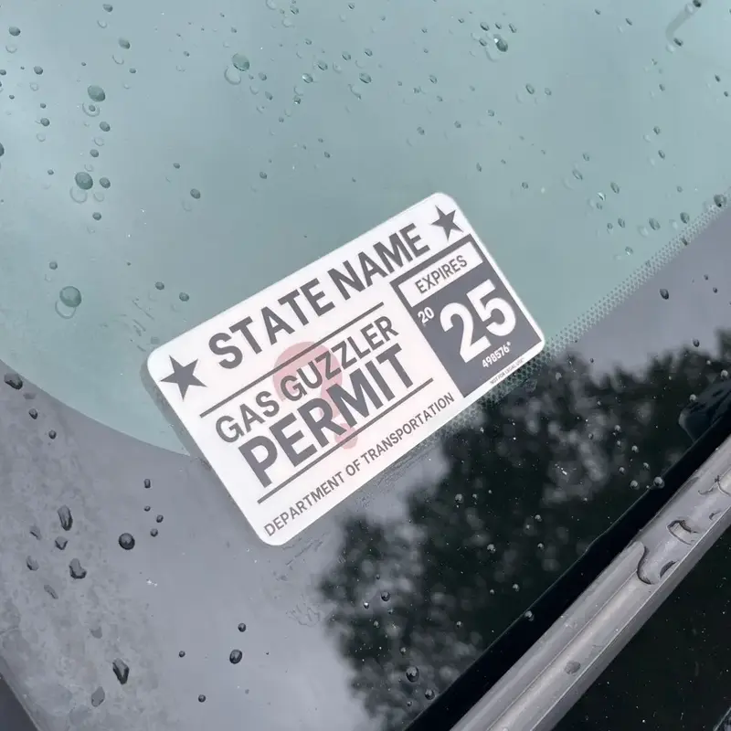 Gas Guzzler Permit Sticker