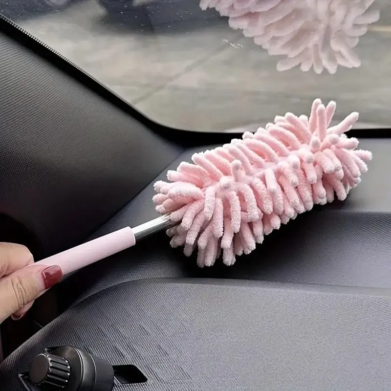 Mini Car Duster Brush, Extendable Microfiber Dusting Tool with Comfortable Handle for Home and Auto Interior Cleaning, Autom...