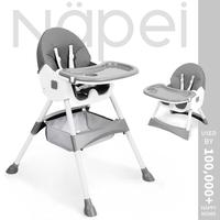 Napei Baby High Chair 6 in 1 Convertible High Chair with 5-Point Safety Harness, Adjustable Dining Tray, Easy to Clean Surfac...
