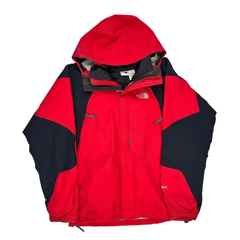 The North Face Waterproof Jacket - Large Red Nylon