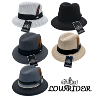 Chicano Lowriders - Authentic Whittier Collection - White | Black | Grey | Tan | Grey/Black | Navy Blue - Snap Brim Derby Fed...