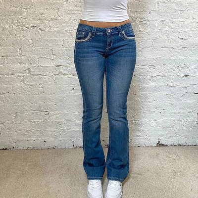 Grace In La Jeans - 30W UK 8 Blue Cotton