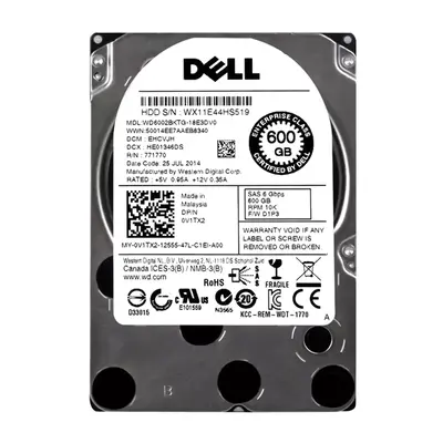 V1TX2 Dell 600GB 6Gb/s SAS 10000 2.5-Inch Hard Drive