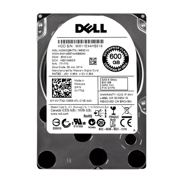 V1TX2 Dell 600GB 6Gb/s SAS 10000 2.5-Inch Hard Drive
