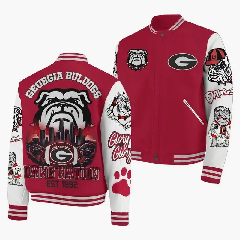 Quality Bulldogs Bomber Baseball Jacket, College University Baseball Jacket, Sport Bomber Jacket, Comfortable Unisex Bomber, ...