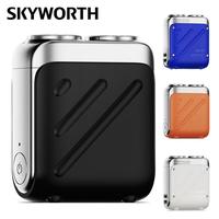Skyworth Traveller Mini Electric Beard Shaver, Waterproof & Comfortable Double-Ring Magnetic Cutter, One-Button Long Lasting ...