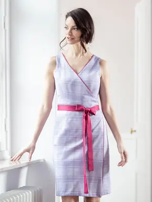 VANDA | Reversible Wrap Dress | Size: S | Color: LILAC MIX