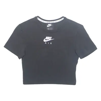 NIKE Cropped Top Womens T-Shirt Black XS