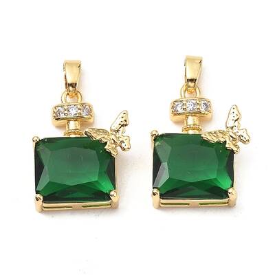 Brass Micro Pave Cubic Zirconia Pendants