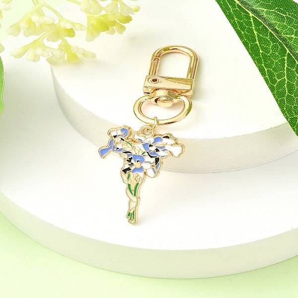 Alloy Enamel Flower Pendant Decorations