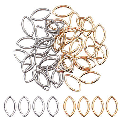 40Pcs 2 Colors 304 Stainless Steel Linking Rings