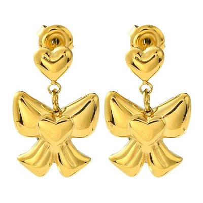 Ion Plating(IP) 304 Stainless Steel Dangle Stud Earrings
