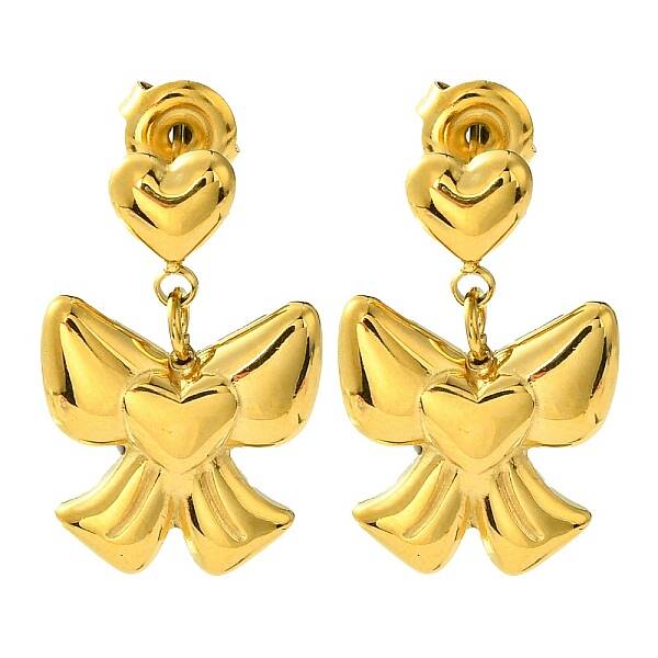 Ion Plating(IP) 304 Stainless Steel Dangle Stud Earrings