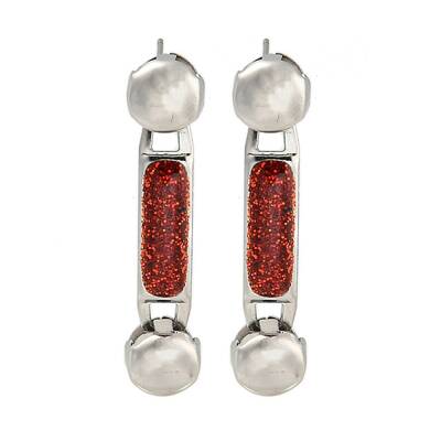 304 Stainless Steel Enamel Stud Earrings