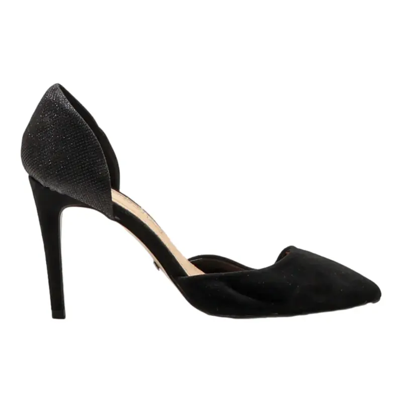 BUFFALO D’Orsay Heels Black Synthetic Womens UK 6
