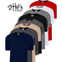 3 Pack Shaka Wear  Crewneck 7.5 Oz Super Max  Heavyweight T-Shirt Menswear Top Tshirt Streetwear Tropical Shortsleeve shirts ...