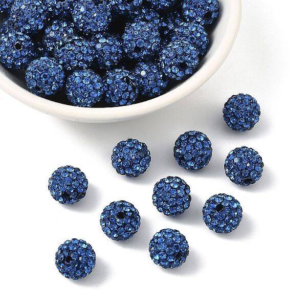 Polymer Clay Grade A Crystal Rhinestone Pave Disco Ball Beads
