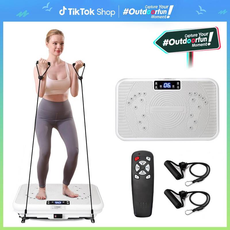 ROTAI Vibration Plate Fitness Lymphatic Drainage Machine for Full Body Workout and Relaxation Vibration Platform  Low No