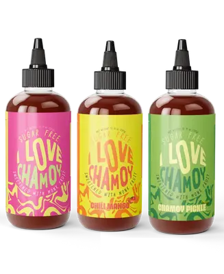 Variety Bundle Sugar Free Chamoy - Diabetic Friendly - Carb Free - Vegan - Gluten Free - Tangy - No Artificial Dyes - Mexican...