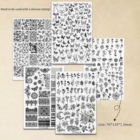Nail Art Stamping Plates, 1 Count Nail Art Stamping Template, Nail Art Tool for Women & Girls, Manicure Tool