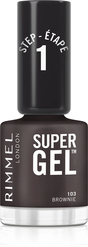 Rimmel Super Gel nail polish gel without UV/LED lamp color 103 Brownie 12 ml