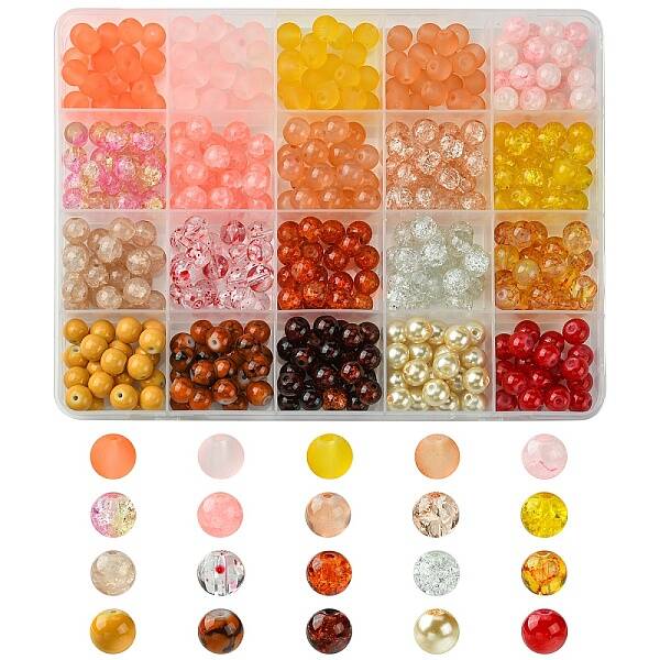 DIY Round Glass Beads Jewelry Making Finding Kits